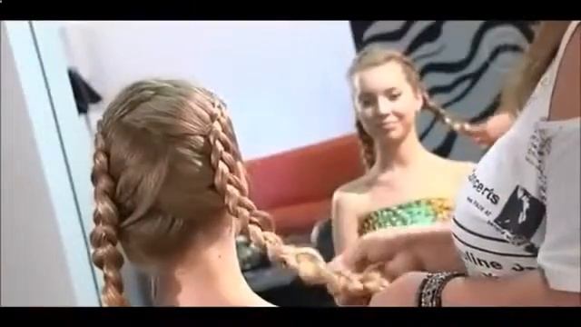 Модная прическа своими руками! Корзинка из кос смотреть онлайн