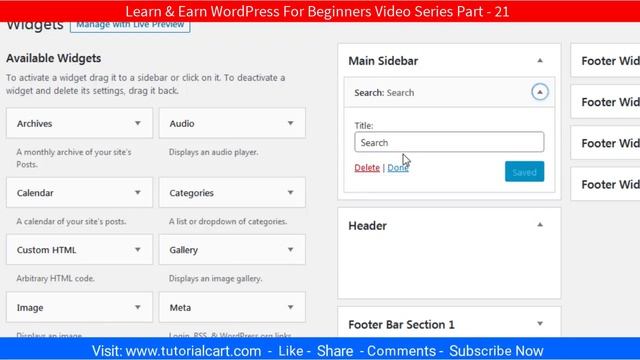 How To Add Sidebar Widget In WordPress Tutorial in Hindi #21 смотреть онлайн