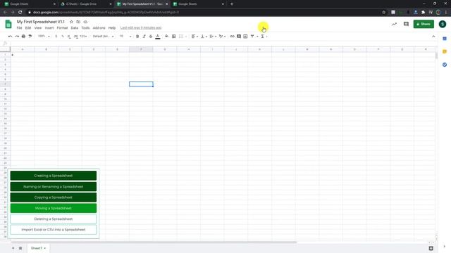 Google Sheets Tutorial | How to manage Spreadsheets in Google sheets смотреть онлайн