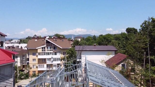 Сборка каркаса дома из легких стальных конструкций (ЛСТК) в с. Соболека, г. Сочи смотреть онлайн