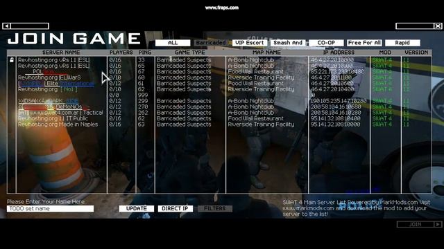 SWAT 4 in-game server list patch by MarkMods.com смотреть онлайн