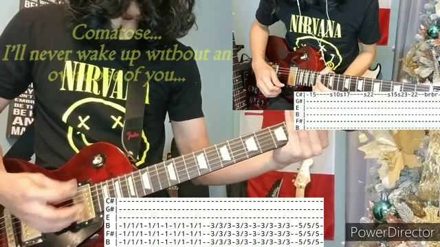 Comatose - Skillet (Guitar lesson w/ tabs and Lyrics) смотреть онлайн
