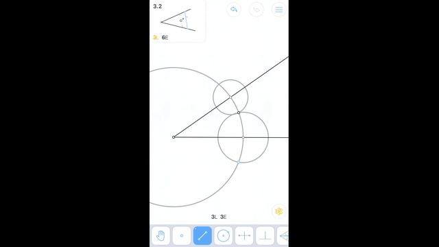 Euclidea - 3. Гамма (Gamma) - 3.2 - Треугольник по углу и точке пересечения высот смотреть онлайн