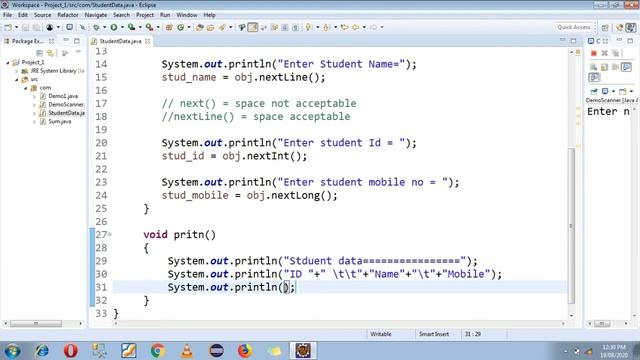 Accept Students Data Using scanner In Java... смотреть онлайн