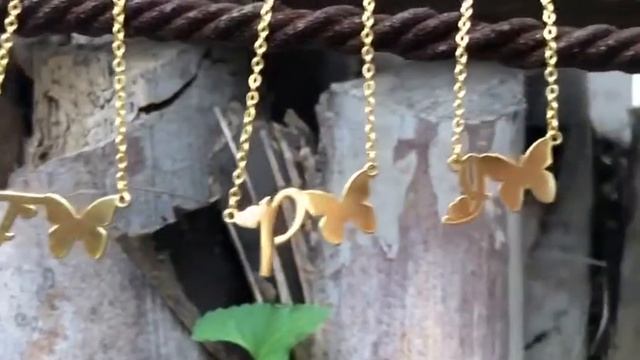 Новое ожерелье с насекомыми из нержавеющей стали золотого цвета бабочкой, животным, первоначальным смотреть онлайн