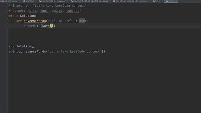 557. Reverse Words in a String III "python" | LeetCode смотреть онлайн