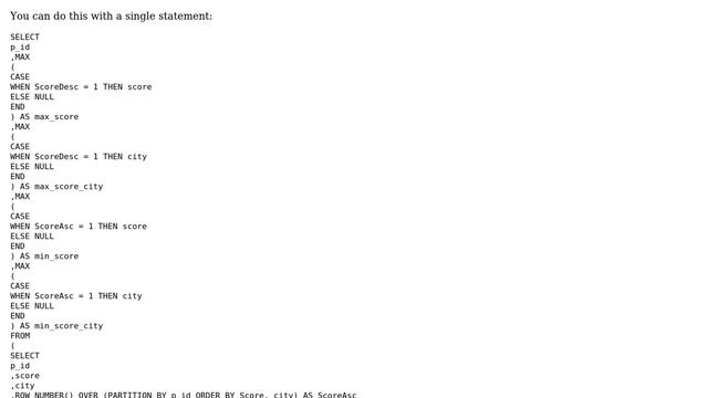 Multiple group by with inner query in Oracle (2 Solutions!!) смотреть онлайн
