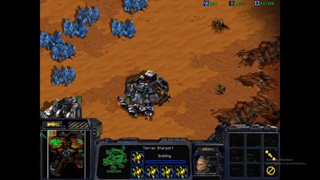 StarCraft: Brood War. Terrans. Map: Symmentry Of Psy (96x128). Human against computer. Wraiths only смотреть онлайн