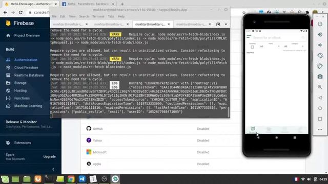 Ktebii setup (Ebooks marketplace with React-Native) - Facebook login 2 & Application testing смотреть онлайн