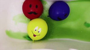 Лопаем шарики с водой Изучаем цвета Развивающее видео