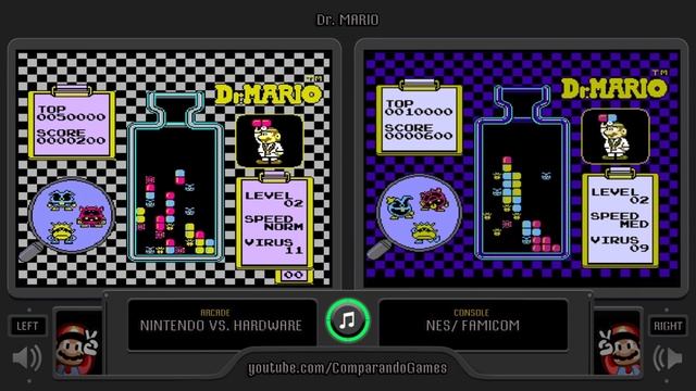 Dr. Mario (Arcade vs Nes) Side by Side Comparison смотреть онлайн