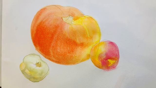 Уроки живописи. Акварель. Знакомство с желтым цветом. Часть 2. смотреть онлайн