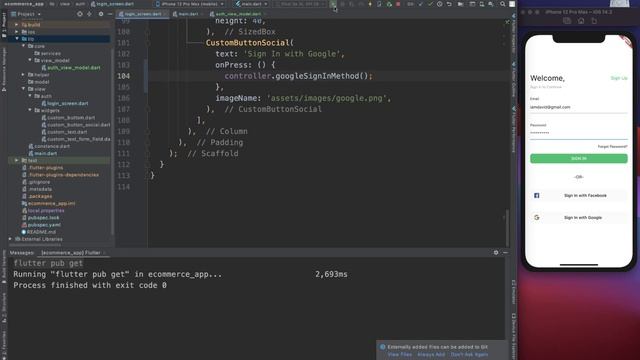 Flutter Google SignIn using Get-X and firebase MVVM | بلعربي смотреть онлайн