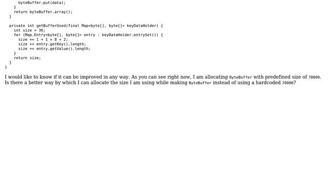 Serialize data into one byte array using ByteBuffer смотреть онлайн