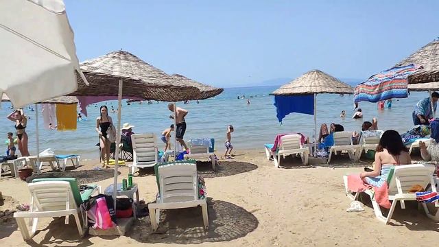 Турецкий пляж. Туристов сюда не привозят. Самый чистый пляж в Турции. смотреть онлайн