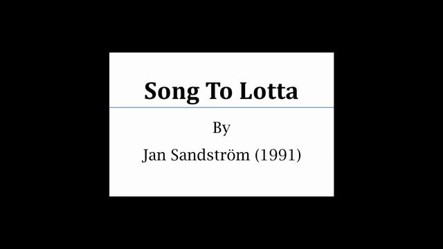 Song to Lotta (Sång till Lotta) смотреть онлайн