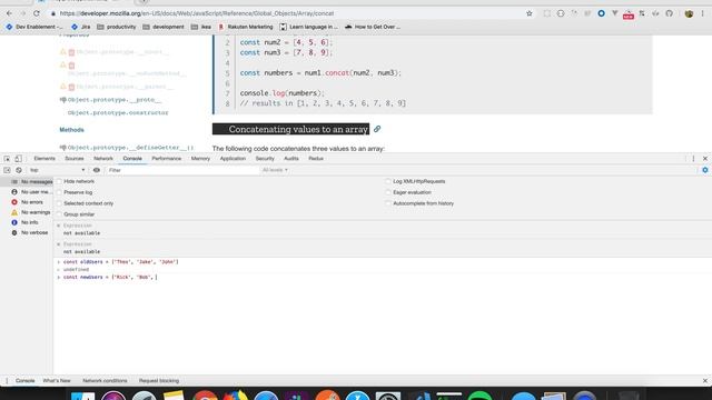 Learn Javascript in 2019 Array concat смотреть онлайн