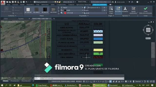 autocad para geología, como calcular el área. смотреть онлайн
