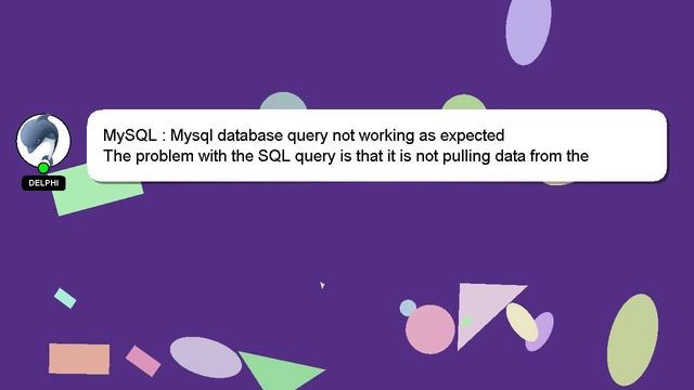 MySQL : Mysql database query not working as expected смотреть онлайн