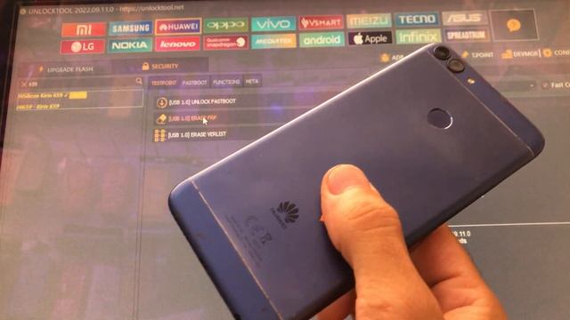 Huawei P Smart Fig-Lx1 Remove Frp Test Point Kirin 659 With Unlock Tool