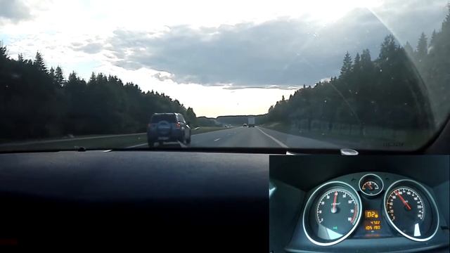 Opel Astra H GTC 1.8 140AT максималка. смотреть онлайн