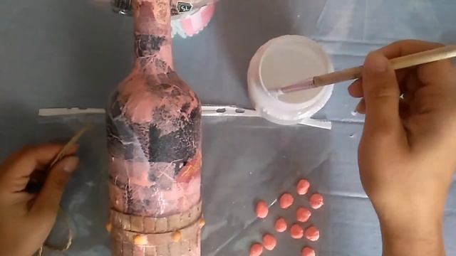Декор бутылки своими руками. Гроздь винограда. Подарок своими руками смотреть онлайн