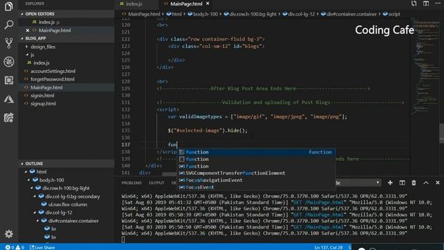 Firebase on the Web Tutorial 10 - Home Page - Node Js Project WEB App with Firebase смотреть онлайн