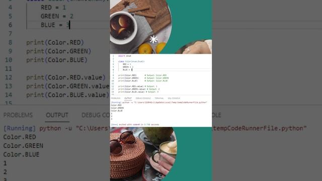 Python program to represent enum.#shortsvideo смотреть онлайн