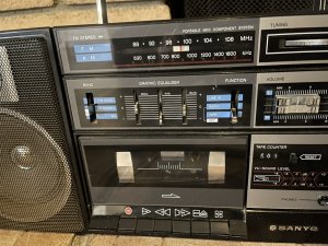 Vintage Sanyo C-12 Radio Cassette Player Boombox -1981 ГОД-ЯПОНИЯ