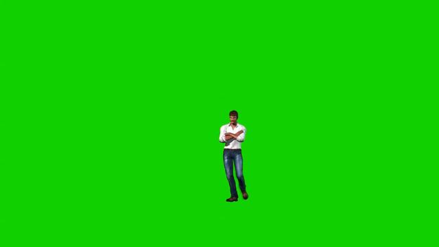 Мужчина на хромакей  Green Screen. Video Green Screen