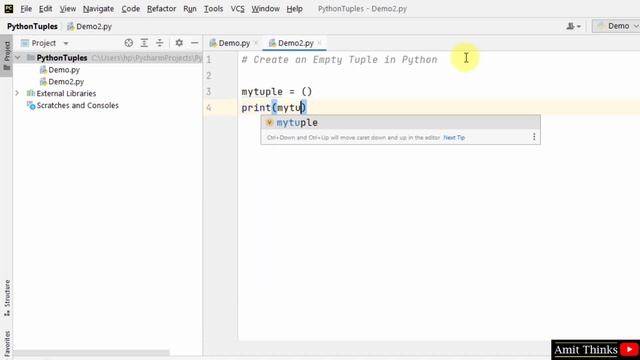 How to Create an Empty Tuple in Python | Amit Thinks смотреть онлайн