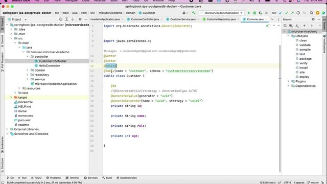 Spring boot Microservice in Docker Container with Postgres Database in Docker Container Explained смотреть онлайн