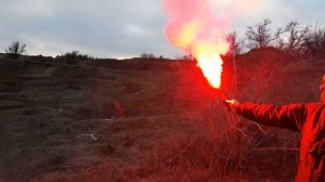 Обзор фальшфейера (фаер) красного огня Ф-3К