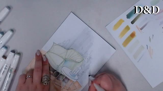 Рисуем интерьер маркерами. Дизайнер интерьера Анна Короленко смотреть онлайн