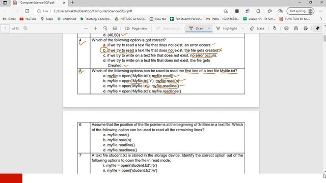 Term -1 CBSE Sample Paper Class XII Computer Science with Python | Python MCQ Class XII смотреть онлайн