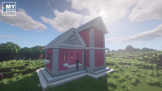 Minecraft: How to build a pink house easily and simply (#101) смотреть онлайн