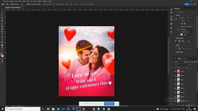 Valentine's Day Poster Design - Adobe Photoshop Tutorial | Photoshop Poster Design Tutorial 2022 смотреть онлайн