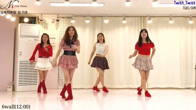 Twist, Twist line dance(Beginner) 트위스트 트위스트 라인댄스 смотреть онлайн