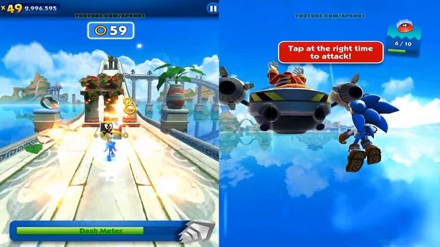 SONIC DASH Gameplay - BOSCAGE MAZE SONIC VS PIRATE SONIC смотреть онлайн
