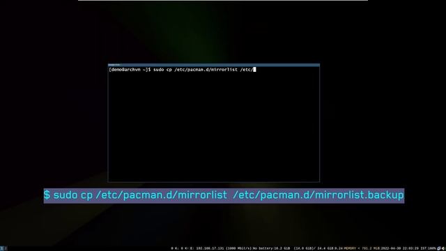 Arch Linux Mirror List pacman cache update смотреть онлайн