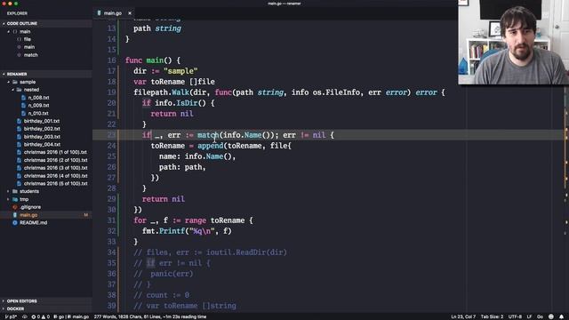 Gophercises #12 - File Renaming Tool смотреть онлайн