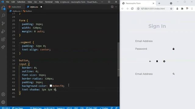 Neumorphic Login Form Design using HTML and CSS | HTML CSS Tutorial смотреть онлайн