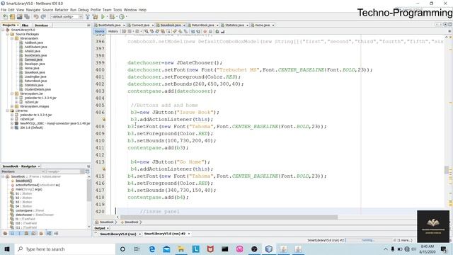 Library Management System Part-7|Software |Java Project | Netbeans & MySQL | check description.. смотреть онлайн