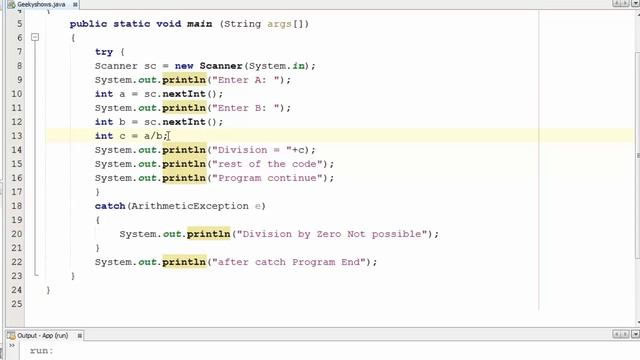 187. Example of try and catch in Java Programming (Hindi) смотреть онлайн