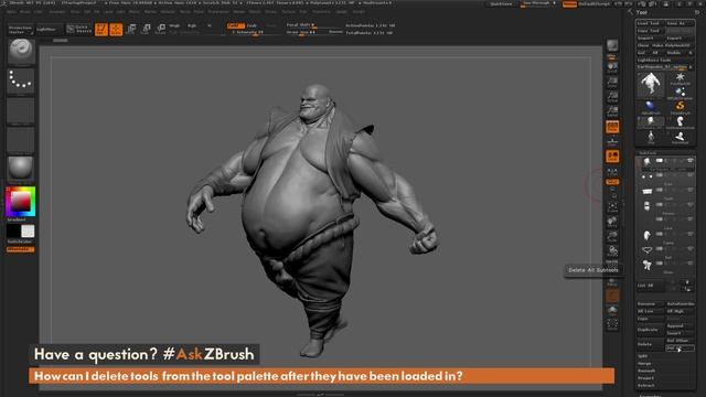 #AskZBrush - "How can I delete tools from the tool palette after they have been loaded in?" смотреть онлайн