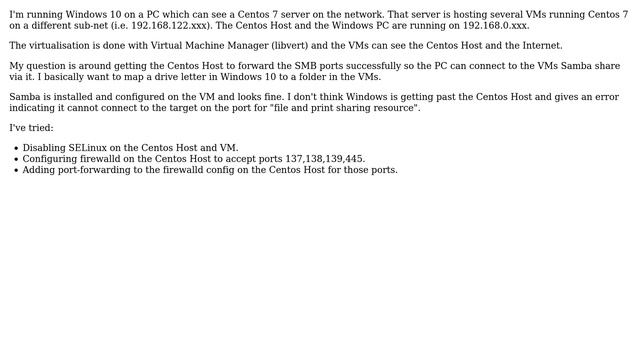 Unix & Linux: Access Samba share in VM via Centos Host with a Windows 10 PC смотреть онлайн