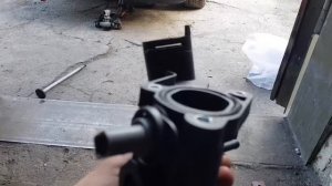 Замена корпуса термостата гольф 3 1,6AEE. Устранение течи флянца термостата golf мк3,skoda фабия