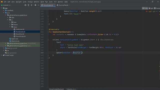 Jetpack Compose Speed Code Gojek Landing Page UI Clone: part 2 смотреть онлайн