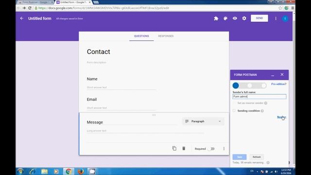 Contact form using Form Postman смотреть онлайн
