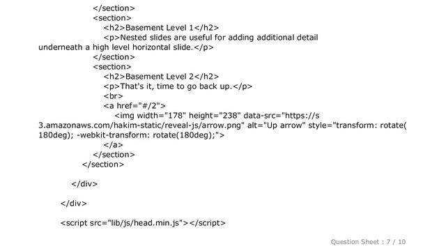 HTML : Set header and footer reveal.js presentation смотреть онлайн